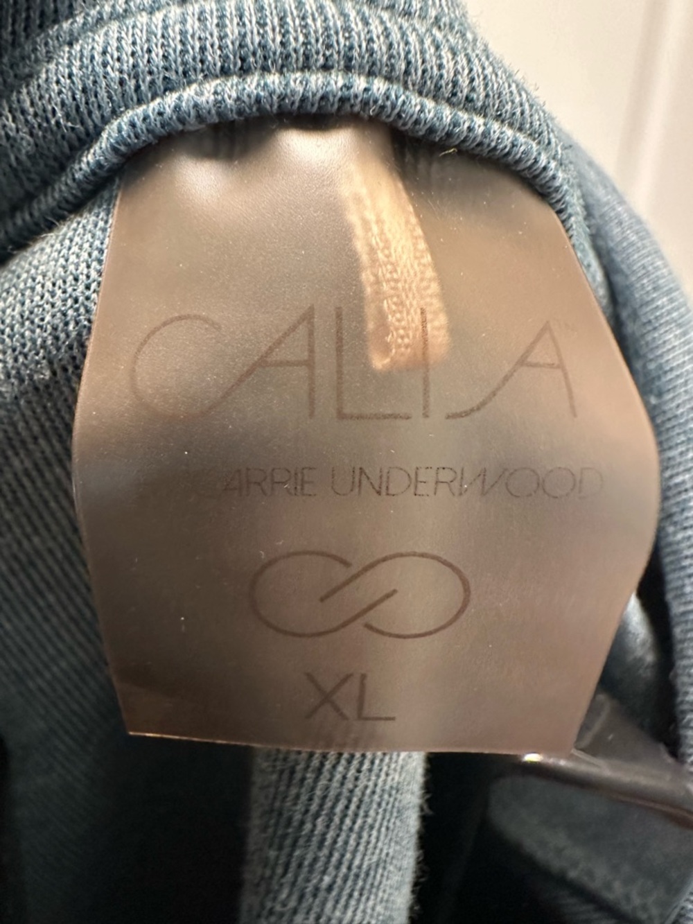 CALIA by Carrie Underwood Heather Teal Funnel Neck Pullover Hoodie - Picture 4 of 4